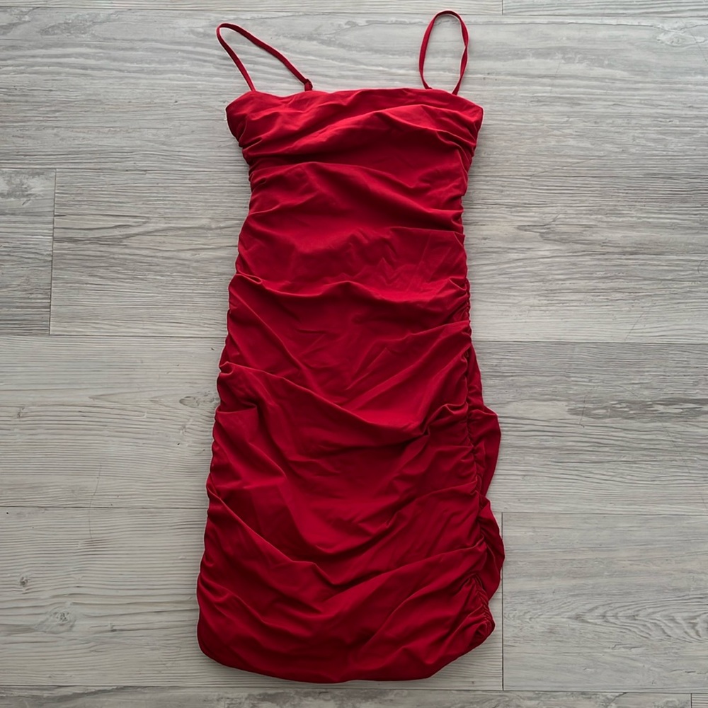 Babaton Contour Ruched Cami Mini Dress